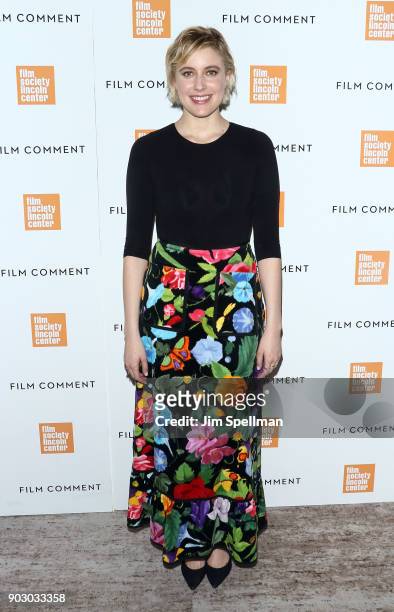 Director/actress Greta Gerwig attends the 2018 Film Society of Lincoln Center and Film Comment luncheon at Lincoln Ristorante on January 9, 2018 in...