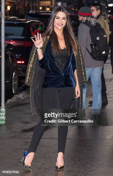 Television personality and former Assistant District Attorney from Fulton County, Georgia, Andi Dorfman is seen leaving ABCs Good Morning America...