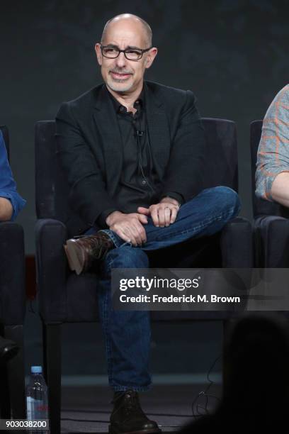 Executive producer David S. Goyer of 'Krypton' on Syfy speaks onstage during the NBCUniversal portion of the 2018 Winter Television Critics...