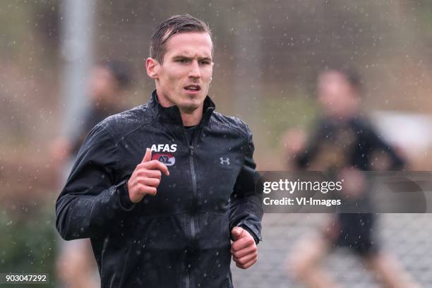 Stijn Wuytens of AZ at a condition test during a training session of AZ Alkmaar at the La Elba Club Resort on January 09, 2018 in Estepona, Spain