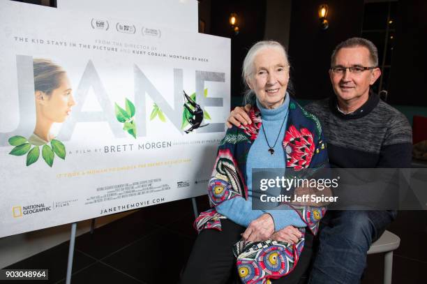 Dr Jane Goodall and her son 'Grub' attend a special screening of BAFTA nominated National Geographic documentary 'Jane' in her hometown at Odeon...