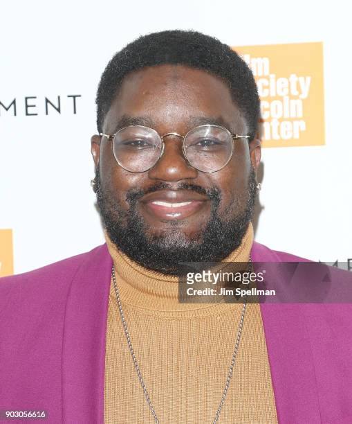 Actor Lil Rel Howery attends the 2018 Film Society of Lincoln Center and Film Comment luncheon at Lincoln Ristorante on January 9, 2018 in New York...