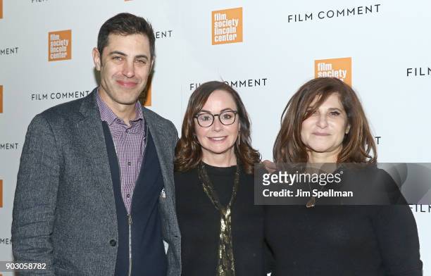Screenwriter Josh Singer, producers Kristie Macosko Krieger and Amy Pascal attend the 2018 Film Society of Lincoln Center and Film Comment luncheon...