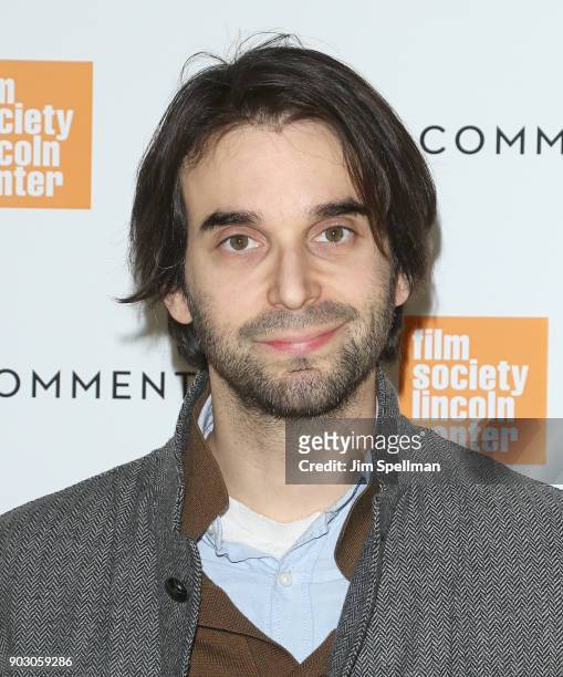 Director Alex Ross Perry attends the 2018 Film Society of Lincoln Center and Film Comment luncheon at Lincoln Ristorante on January 9, 2018 in New...