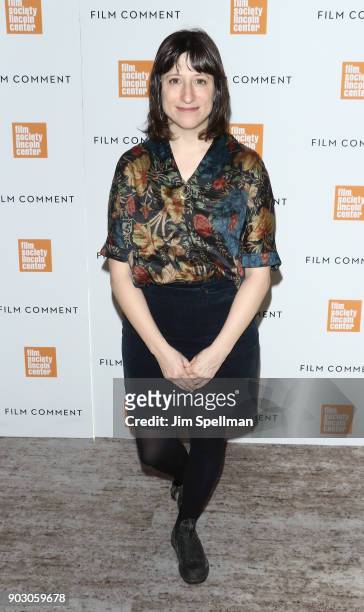 Screenwriter Eliza Hittman attends the 2018 Film Society of Lincoln Center and Film Comment luncheon at Lincoln Ristorante on January 9, 2018 in New...