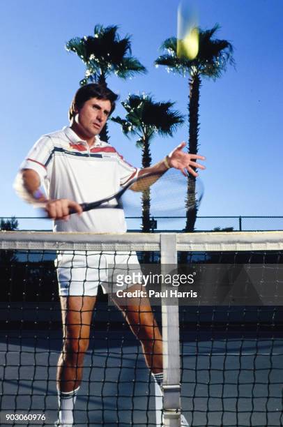 Charlie Pasarell shows his tennis skills at La Quinta Resort & Club, he was part of the team heading the project of the The Indian Wells Tennis...