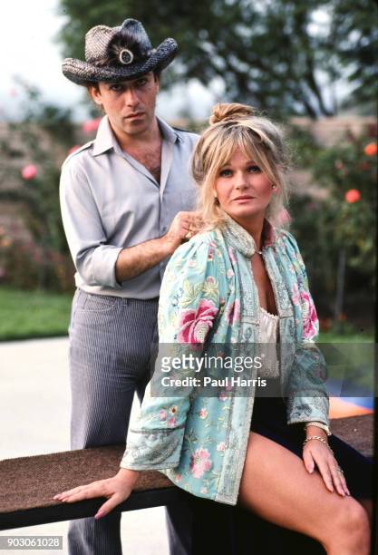 Jose Eber celebrity hair stylist working with Valerie Perrine June 10, 1991 in Beverly Hills, Los Angeles, California