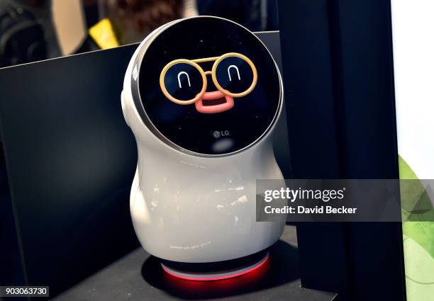 S CLOi personal assistant robot is displayed during CES 2018 at the Las Vegas Convention Center on January 9, 2018 in Las Vegas, Nevada. CES, the...