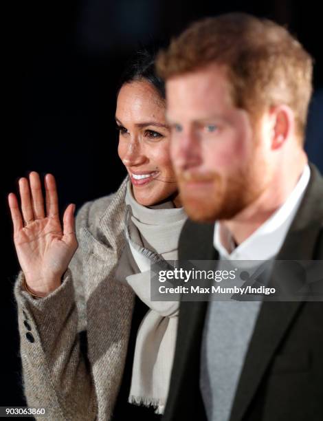 Prince Harry and Meghan Markle visit Reprezent 107.3FM on January 9, 2018 in London, England. The Reprezent training programme was established in...