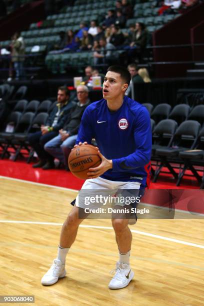 Pre Game warm ups at the Grand Rapids Drive vs Canton Charge game at The DeltaPlex Arena for the NBA G-League on JANUARY 6, 2018 in Grand Rapids,...