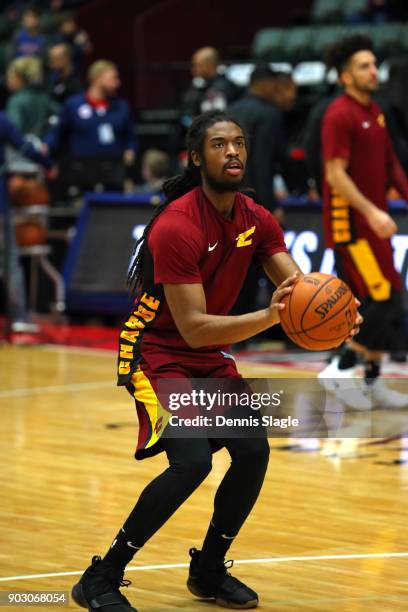 Pre Game warm ups at the Grand Rapids Drive vs Canton Charge game at The DeltaPlex Arena for the NBA G-League on JANUARY 6, 2018 in Grand Rapids,...