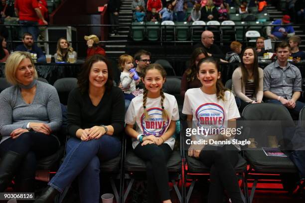 Young fans of the Grand Rapids Drive during the game against the Canton Charge at The DeltaPlex Arena for the NBA G-League on JANUARY 6, 2018 in...