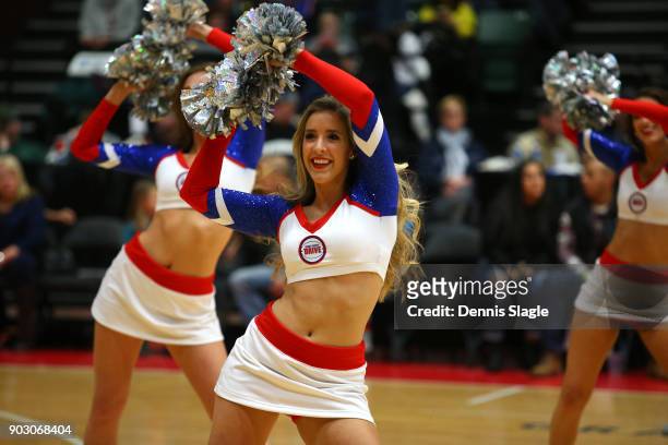 The Grand Rapids Drive dancers entertain the fans during the game against the Canton Charge at The DeltaPlex Arena for the NBA G-League on JANUARY 6,...