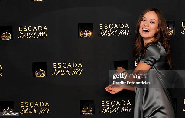 Actress Olivia Wilde presents new Escada fragrance "Desire Me", at ME Hotel on September 2, 2009 in Madrid, Spain.