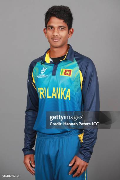 Hasitha 58 Sri Lanka Icc U19 Cricket World Cup Headshots Session Stock Photos ...