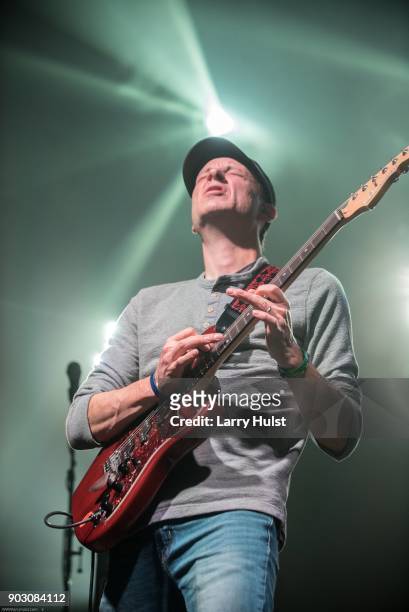 Jake Cunninger is performing with his band "Umphrey's McGree" at the Fillmore auditorium in Denver, Colorado on December 29, 2017.