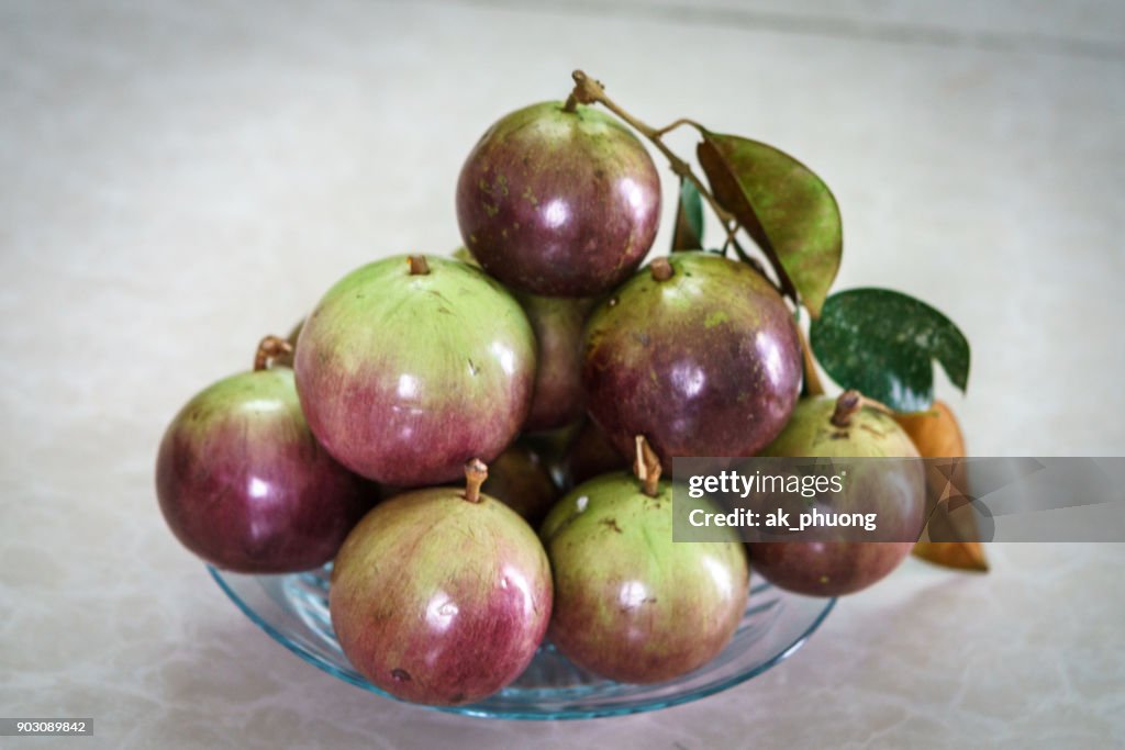 Fresh star apple fruit