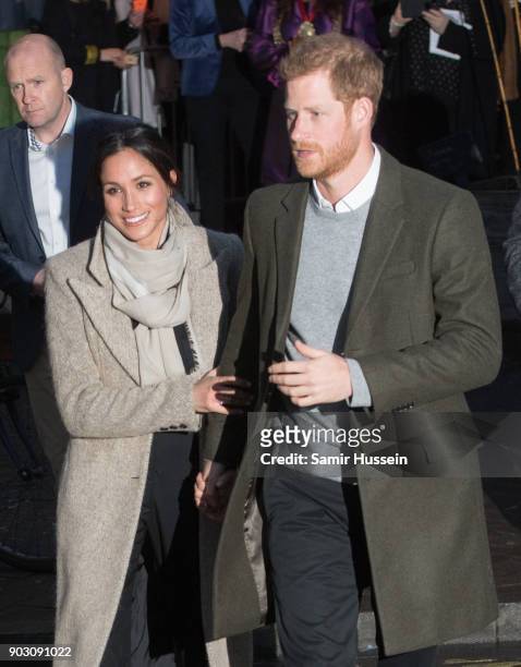 Prince Harry and Meghan Markel visit Reprezent 107.3FM on January 9, 2018 in London, England. The Reprezent training programme was established in...