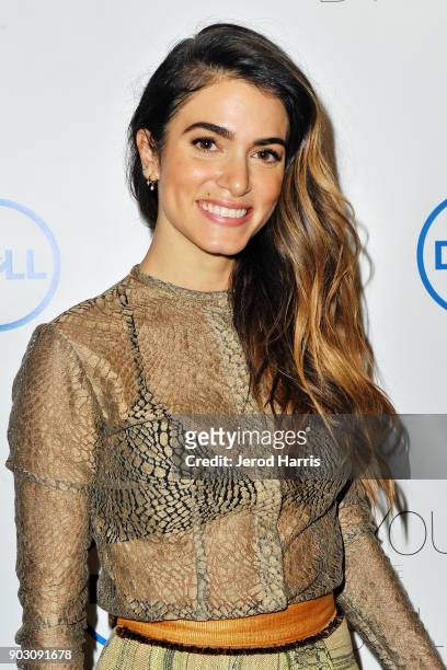Actress Nikki Reed and Dell announce jewelry line made from recycled tech at CES on January 9, 2018 in Las Vegas, Nevada.