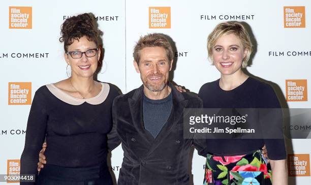 Writer/director Rebecca Miller, actor Willem Dafoe and director/actress Greta Gerwig attend the 2018 Film Society of Lincoln Center and Film Comment...