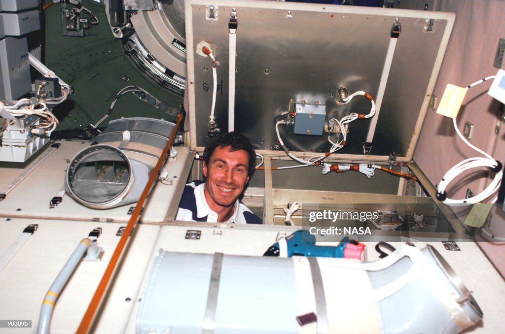 Krikalev and astronaut Nancy J. Currie replaced a faulty unit