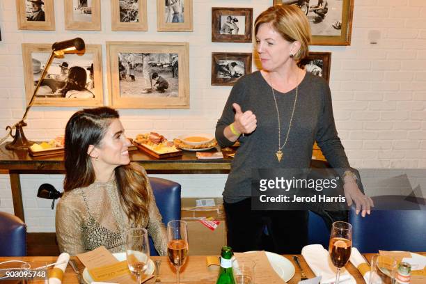 Actress Nikki Reed and Jennifer 'JJ' Davis, Director of Communications for Dell, announce jewelry line made from recycled tech at CES on January 9,...