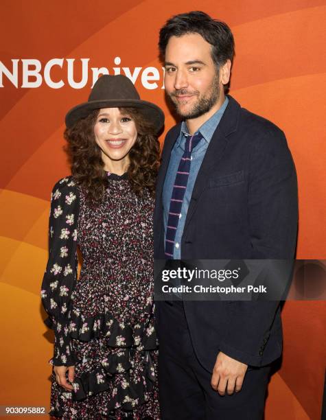 Rosie Perez and Josh Radnor attend the 2018 NBCUniversal Winter Press Tour at The Langham Huntington, Pasadena on January 9, 2018 in Pasadena,...