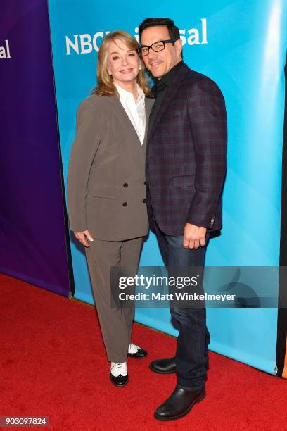 Deidre Hall and Tyler Christopher attend the 2018 NBCUniversal Winter Press Tour at The Langham Huntington, Pasadena on January 9, 2018 in Pasadena,...