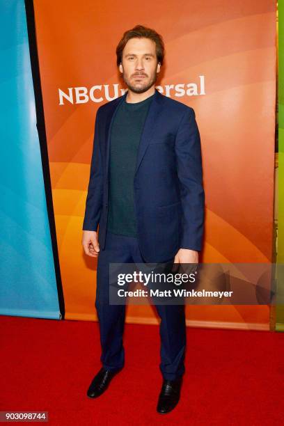 Clive Standen attends the 2018 NBCUniversal Winter Press Tour at The Langham Huntington, Pasadena on January 9, 2018 in Pasadena, California.