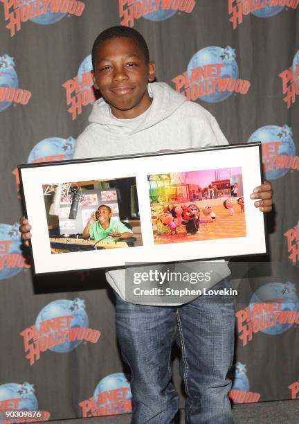 Actor Bobb'e J. Thompson promotes "Cloudy with a Chance of Meatballs" at Planet Hollywood Times Square on September 2, 2009 in New York City.