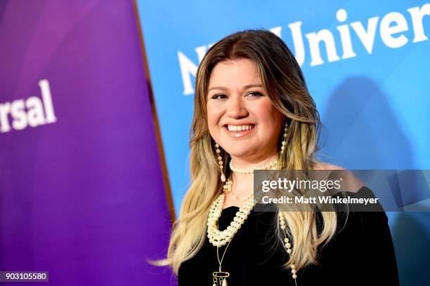 Kelly Clarkson attends the 2018 NBCUniversal Winter Press Tour at The Langham Huntington, Pasadena on January 9, 2018 in Pasadena, California.