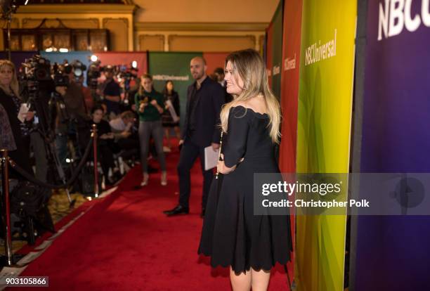 Kelly Clarkson attends the 2018 NBCUniversal Winter Press Tour at The Langham Huntington, Pasadena on January 9, 2018 in Pasadena, California.