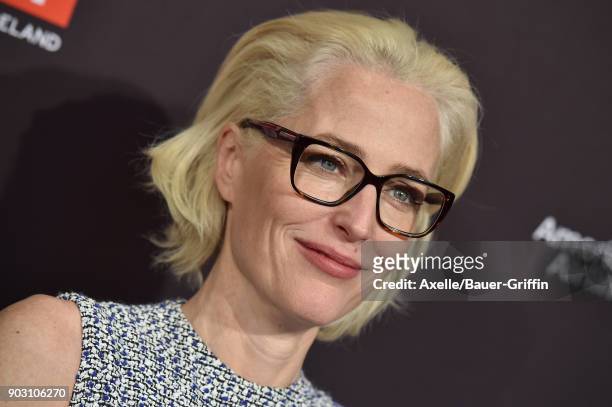 Actress Gillian Anderson arrives at The BAFTA Los Angeles Tea Party at Four Seasons Hotel Los Angeles at Beverly Hills on January 6, 2018 in Los...