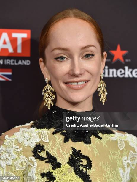 Actress Lotte Verbeek arrives at The BAFTA Los Angeles Tea Party at Four Seasons Hotel Los Angeles at Beverly Hills on January 6, 2018 in Los...
