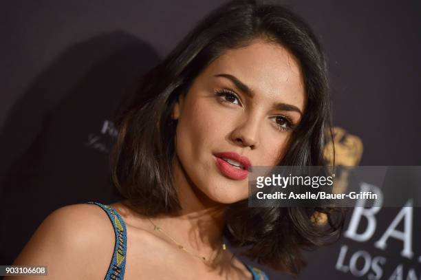Actress Eiza Gonzalez arrives at The BAFTA Los Angeles Tea Party at Four Seasons Hotel Los Angeles at Beverly Hills on January 6, 2018 in Los...