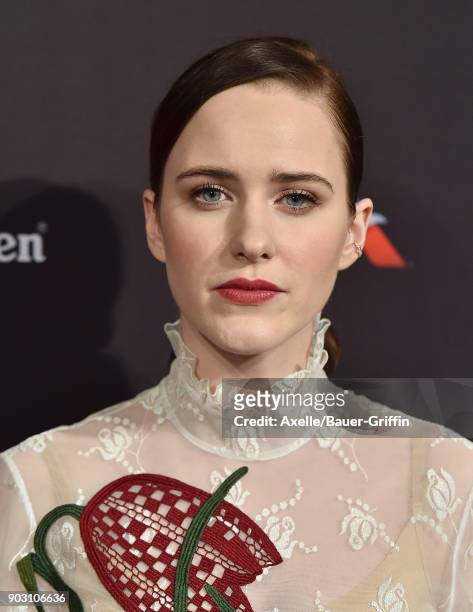 Actress Rachel Brosnahan arrives at The BAFTA Los Angeles Tea Party at Four Seasons Hotel Los Angeles at Beverly Hills on January 6, 2018 in Los...