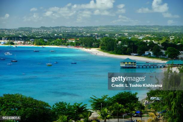 beautiful beach in barbados - bridgetown barbados stock pictures, royalty-free photos & images