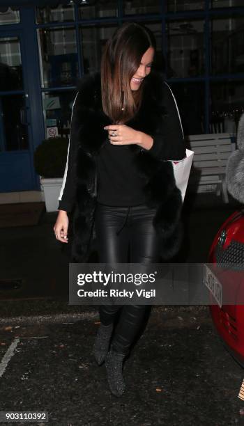 Emily Blackwell attends Lottie Moss' birthday at La Famiglia restaurant in Chelsea on January 9, 2018 in London, England.