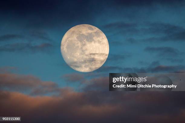 prelude to the supermoon - supermaan stockfoto's en -beelden