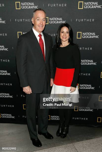 Chairman of the Joint Chiefs of Staff Gen. Joseph Dunford Jr. And Courteney Monroe, CEO, National Geographic Global Networks, attend the National...