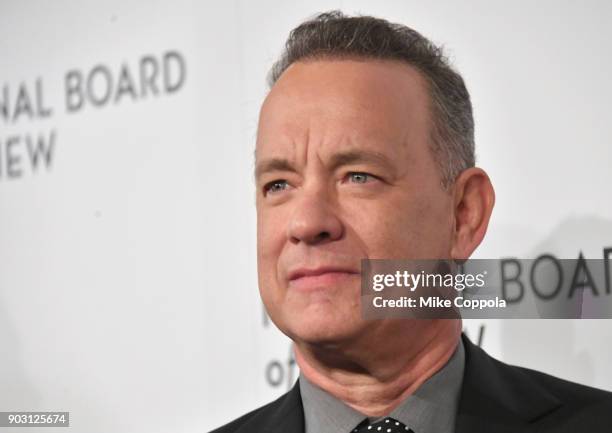 Actor Tom Hanks attends the 2018 The National Board Of Review Annual Awards Gala at Cipriani 42nd Street on January 9, 2018 in New York City.