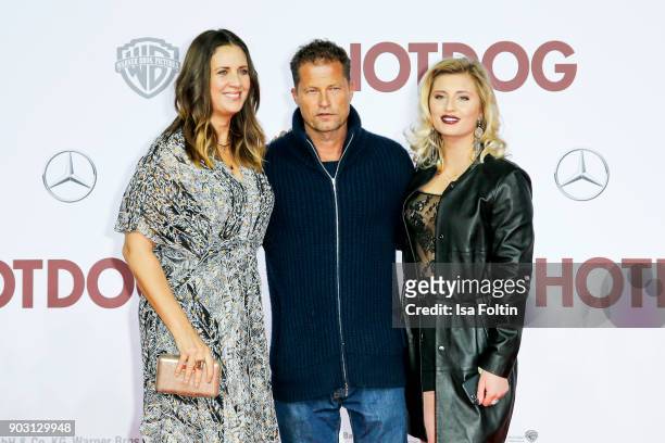 German actor and producer Til Schweiger with his ex wife Dana Schweiger and his daughter Luna Schweiger attend the 'Hot Dog' world premiere at...