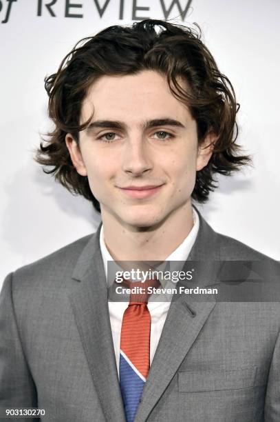 Timothee Chalamet attends the 2018 The National Board Of Review Annual Awards Gala at Cipriani 42nd Street on January 9, 2018 in New York City.