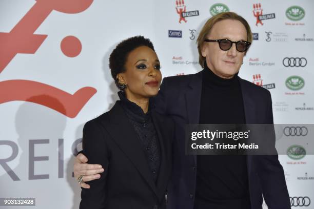 Lindiwe Suttle and Marius Mueller-Westerhagen attend the B.Z. Kulturpreis 2018 at Staatsoper im Schiller Theater on January 9, 2018 in Berlin,...