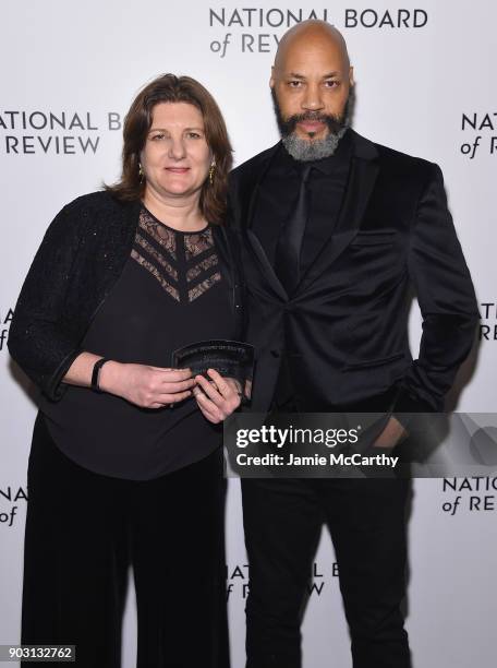 Jeanmarie Condon and John Ridley attend the National Board of Review Annual Awards Gala at Cipriani 42nd Street on January 9, 2018 in New York City.