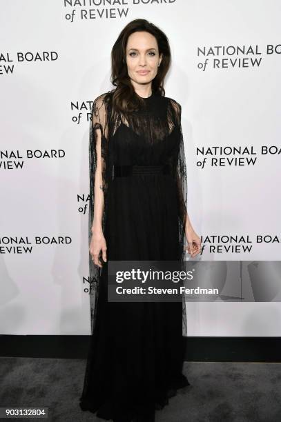 Angelina Jolie attends the 2018 The National Board Of Review Annual Awards Gala at Cipriani 42nd Street on January 9, 2018 in New York City.