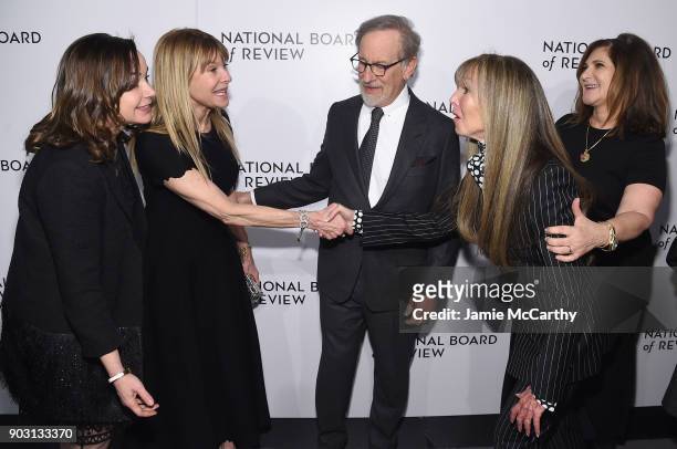 Kristie Macosko Krieger, Kate Capshaw, Steven Spielberg, Annie Schulhof and Amy Pascal attend The National Board Of Review Annual Awards Gala at...