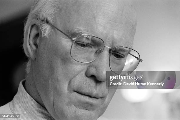 Vermont Senator Patrick Leahy in his office in Washington, DC January 21, 1999.