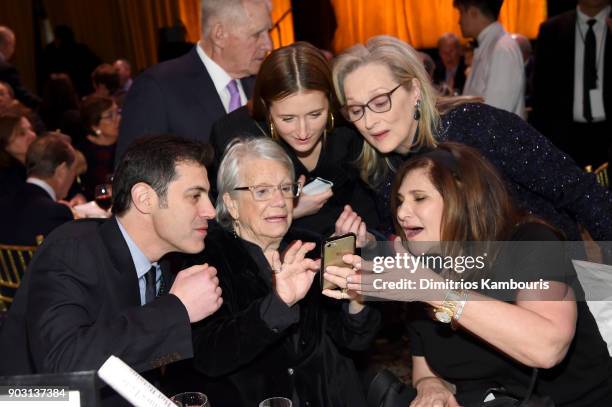 Grace Gummer, Meryl Streep, and Amy Pascal attend the National Board of Review Annual Awards Gala at Cipriani 42nd Street on January 9, 2018 in New...