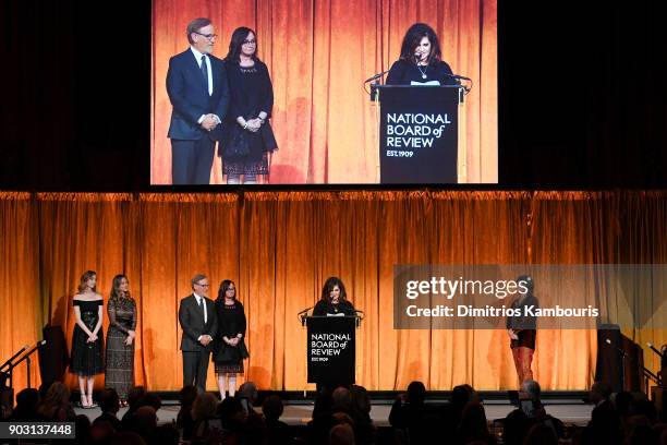 Amy Pascal speaks onstage during the National Board of Review Annual Awards Gala at Cipriani 42nd Street on January 9, 2018 in New York City.